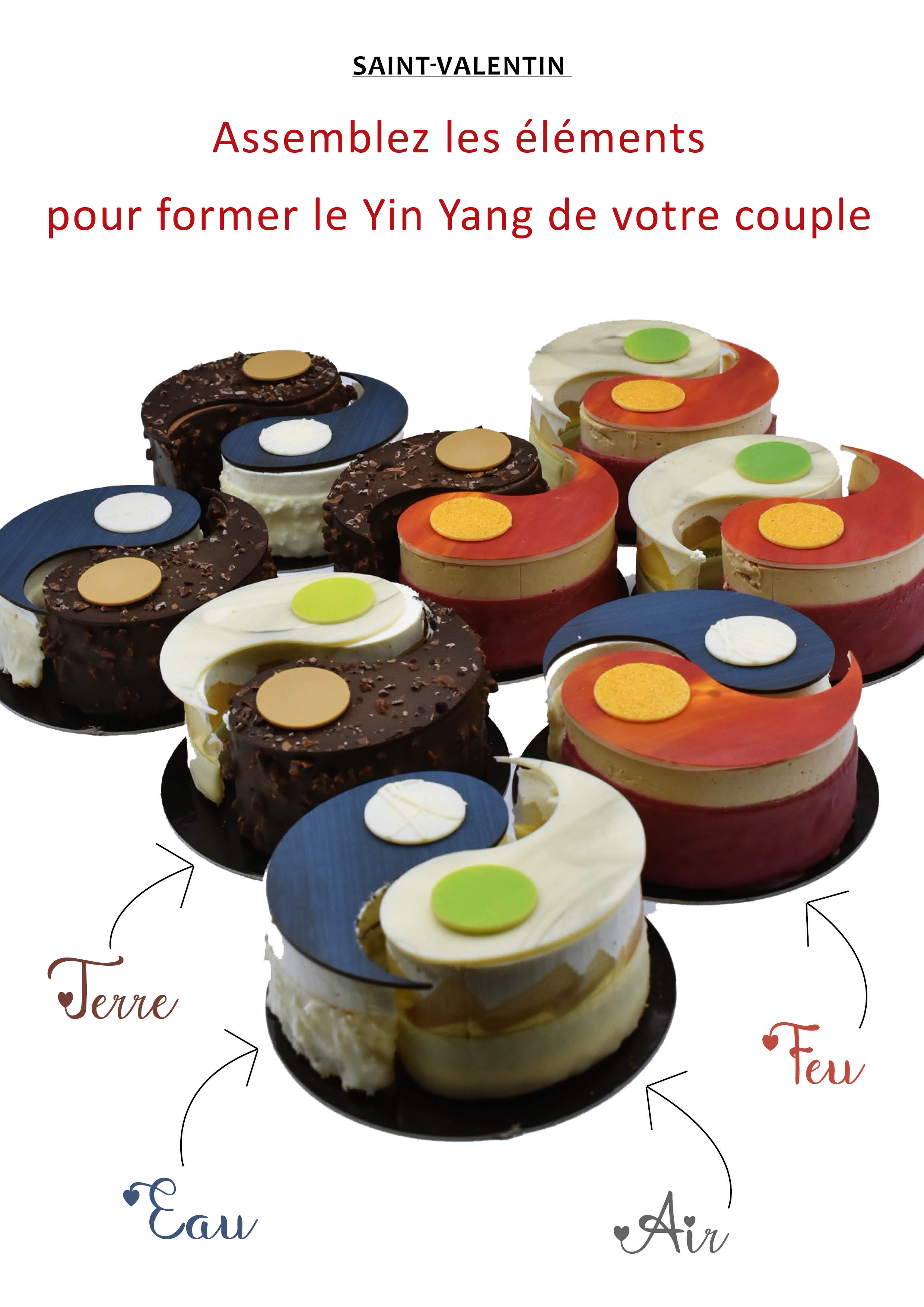 A La SaintValentin composez votre gâteaux Yin Yang